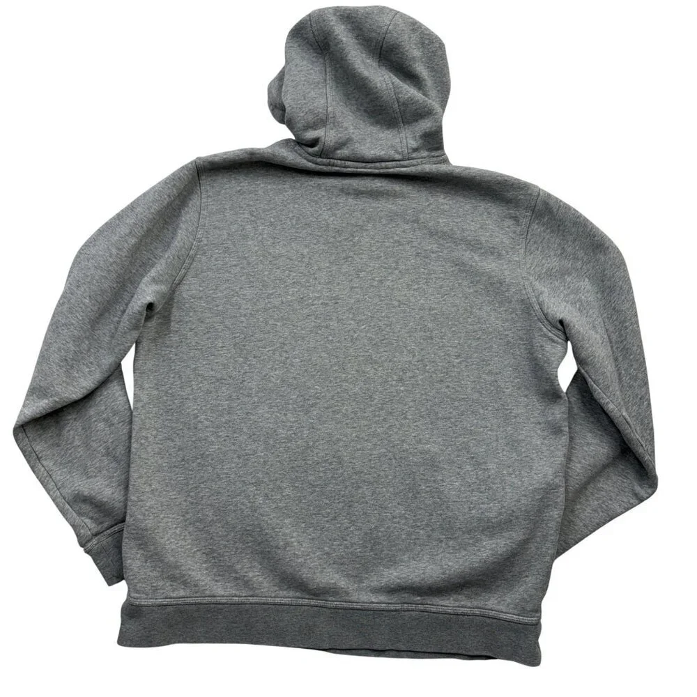 VTG Y2K‎ Nike Embroidered Swoosh Hoodie Heather Gray Streetwear Adult Size XL